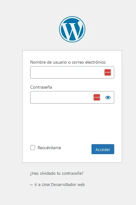 Como entrar a WordPress