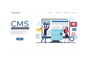 Home drawn content management system landing page template udw